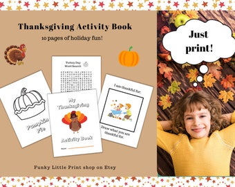 Thanksgiving Activity Book for Kids! (ready to print!)