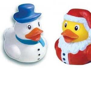 6 Rubber Duck Christmas Quackers Crackers Gold image 2