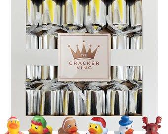 6 Patitos de goma navideños - Galletas - Plateadas