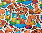 Kidcore Fox Sticker – Furry Art Animal Decal, Kawaii Vinyl Sticker for Laptops, Water Bottles, Journals