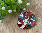 Red panda hard enamel pin