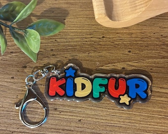 Kidfur Keyring - Furry acrylic glitter keychain