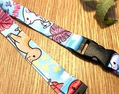 Rainbow Dinosaur lanyard - T-Rex - Brontosaurus - Paralophosaurus