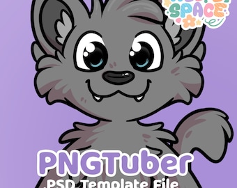 Kitty Cat - pelzige PNGTuber .PSD Template File