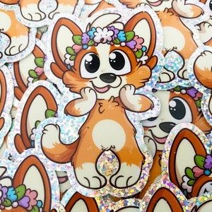 Flower crown Bingo - Holographic Stickers