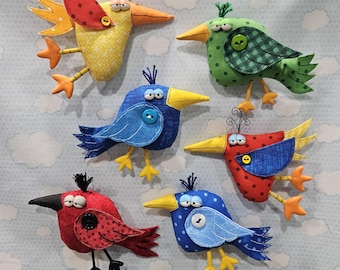 Bird refrigerator magnets approximately  3 inches