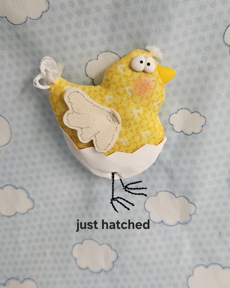 Fabric refrigerator magnets just hatched