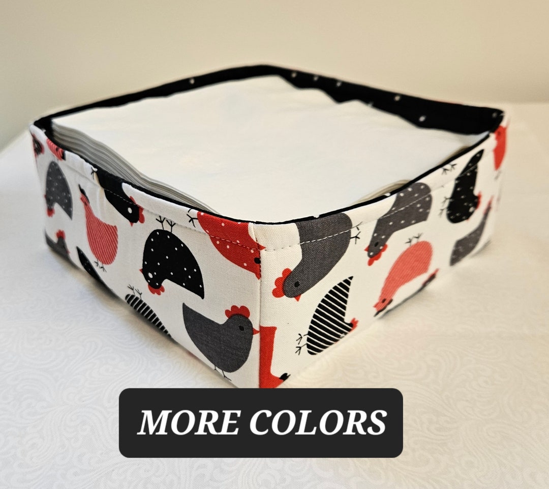Fabric Napkin Holder Approximately 7 Inches Square X 3 Inches Deep Etsy