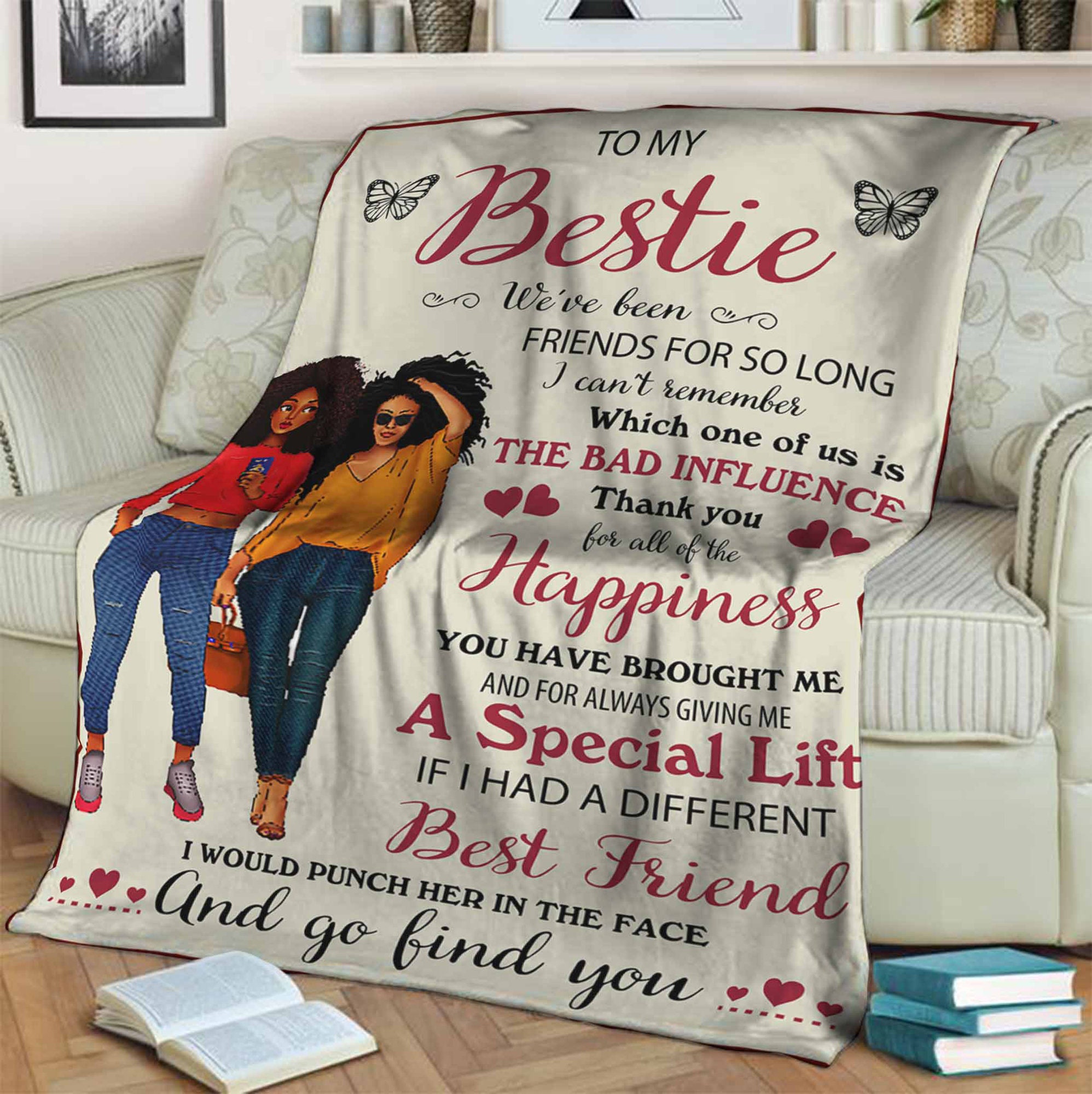 To My Bestie Best Friend Blankets Christmas Gifts Blanket Etsy