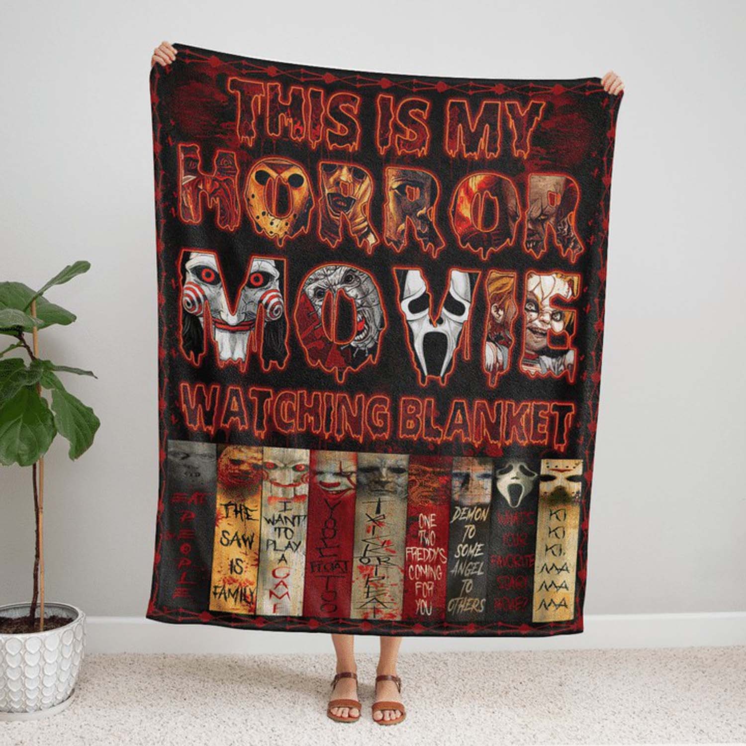 Personalize Blanket Horror Movie Blanket Watching Blanket Etsy