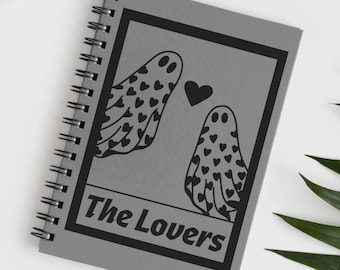 TAROT CARD  NOTEBOOK | cute emo stationary | A5 witchy goth journal | spooky horror lovers | ghost valentines notepad | alternative gifts