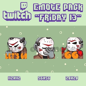Old Horror Twitch Emote Package /Let&#39;s Go /Facepalm /GG