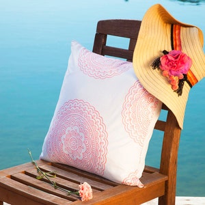 Softest Sanguine Pink Indian Print Bohemian Look Hand Block printed Throw Pillow Covers - set of two (Available in two colors)