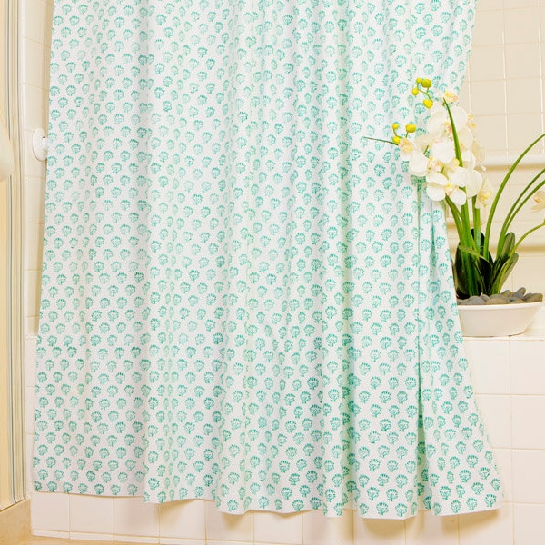 Aqua Shower Curtain Etsy