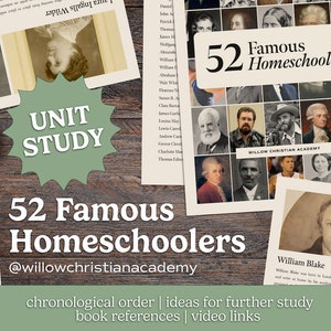Famous Homeschoolers Unit Study