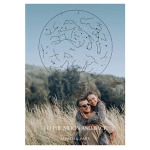 Póster personalizado Foto Mapa de constelaciones Mapa del cielo nocturno Cualquier fecha Cualquier momento Póster personalizado Impresión de fotos Regalo de aniversario Mapa celestial Arte