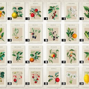 Vintage Fruit Wall Art, Rustic Berries Posters, Botanical Decor, Timeless Fruit Illustrations, Classic Berry Prints, Antique Fruit & Berries