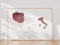 Personalised Map Poster, Love map, Two countries map, Customisable Map Art, Family gift art, custom poster, custom print, product logo