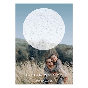 Affiche personnalisée Photo Constellation carte carte du ciel nocturne n'importe quelle date n'importe quand affiche personnalisée impression Photo cadeau d'anniversaire carte céleste Art