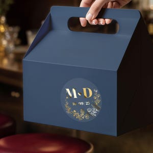 Personalisierte Hochzeitsaufkleber in Gold, runde Danke Sticker, Namen & Datum, Siegel für Umschläge, Gastgeschenke, Welcome Bags, Sets image 12