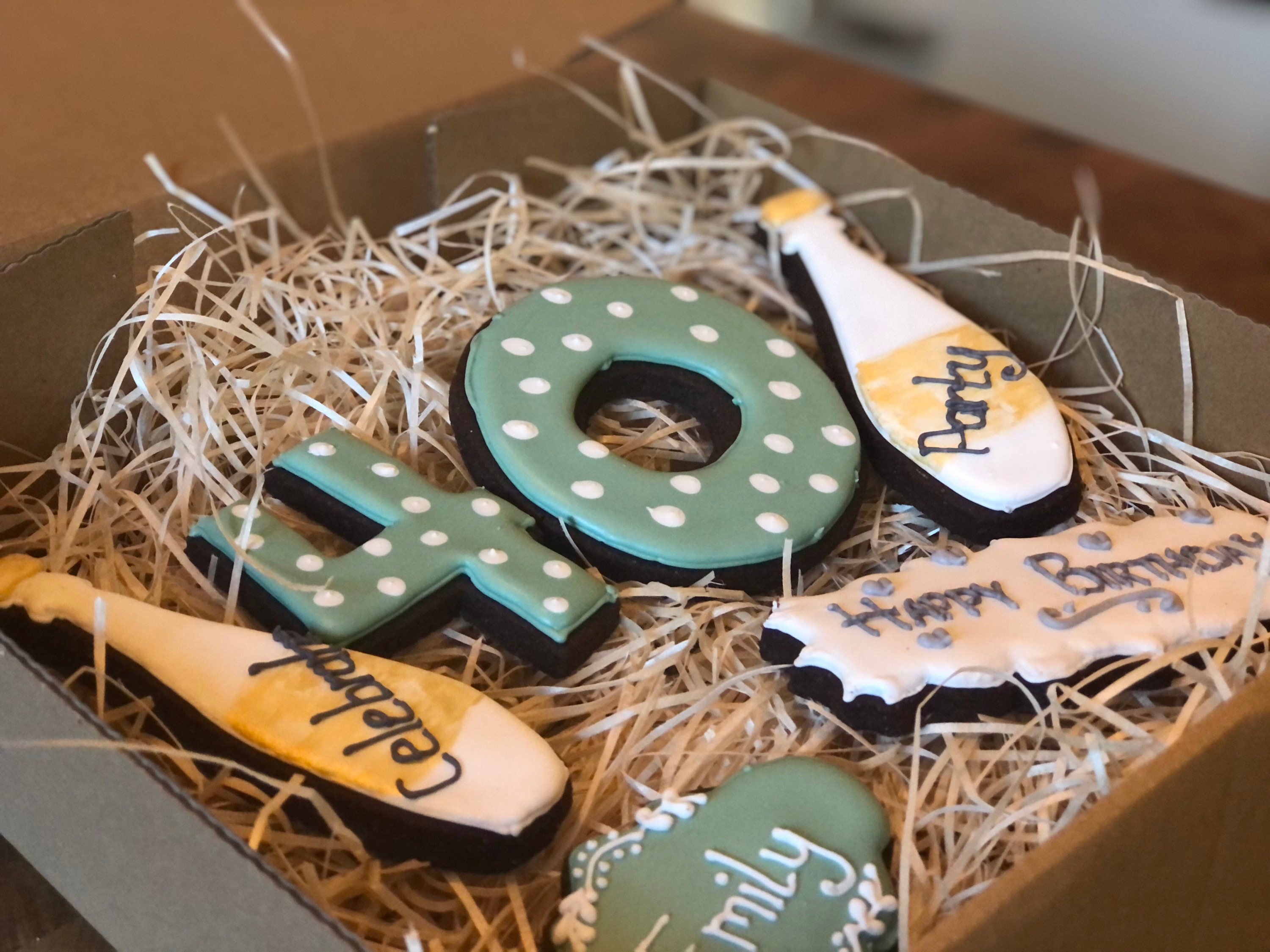 Happy Birthday Cookie Box Made to Order Gift Iced Etsy