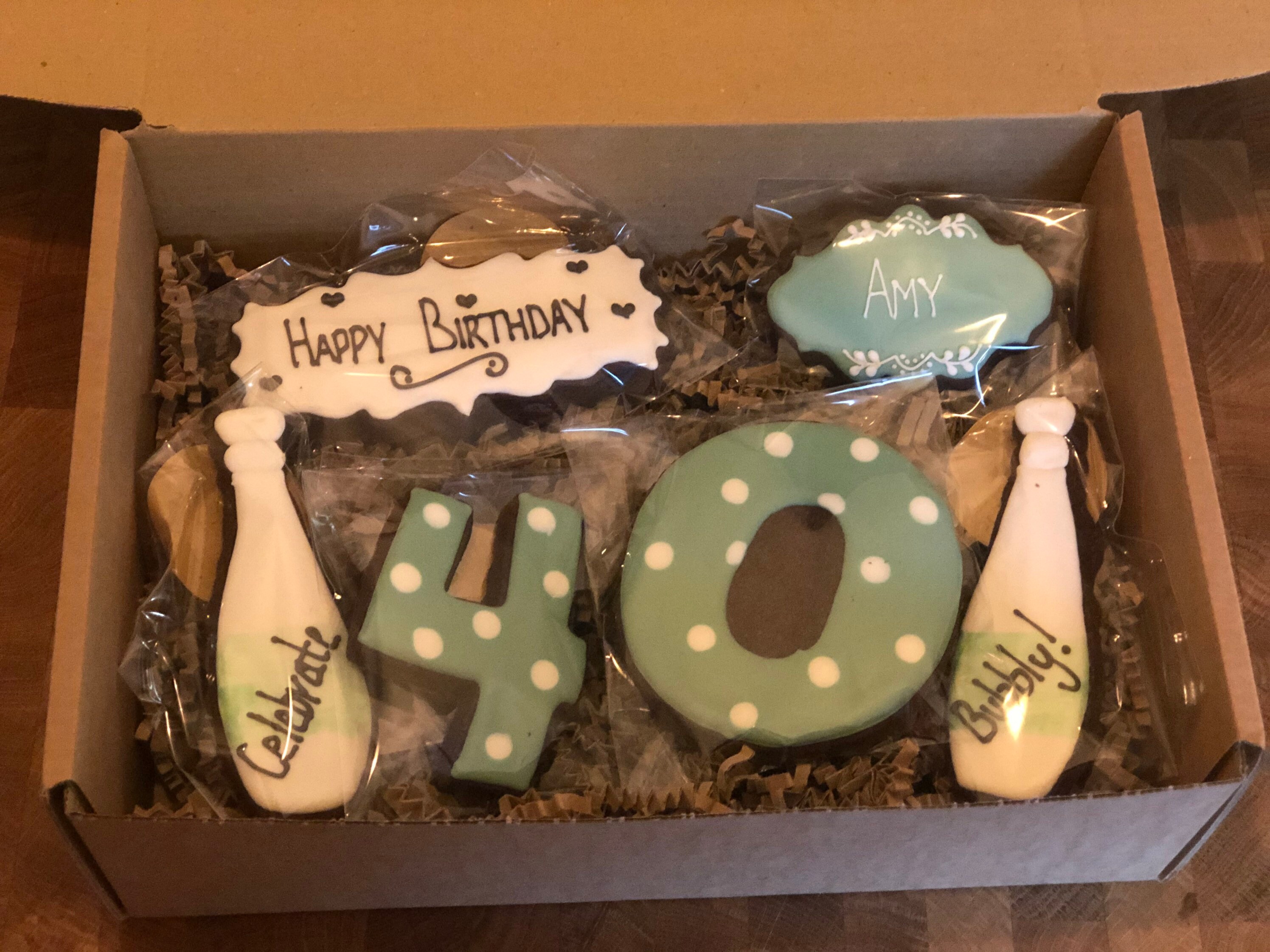 Happy Birthday Cookie Box Made to Order Gift Iced Etsy UK