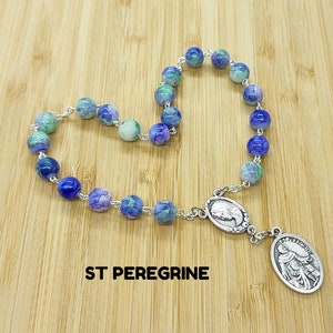 St Peregrine Chaplet, Patron Saint of Cancer Patients, Survivor Gift, Cancer Patient Gift, Gifts of hope, blessed bracelet, Saint Peregrine