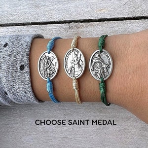 Simple Rope Bracelet, Saint Catholic Bracelet For Men Women Kids, Red Rope, Protection Gift Catholic Bracelet, Minimalist Jewerly