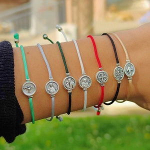 Simple Rope Bracelet Saint Bracelet Religious Gift For Men Women Kids Colorful Rope Protection Gift Catholic Bracelet, Minimalist Jewerly