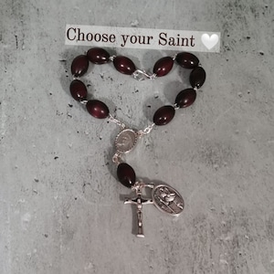 Saint Car Rosary, Mini Rosary, Pocket Rosary, Car Rosary, Rearview Mirror Hanger, One Decade Rosary, St. Christopher, St. Michael Chaplet