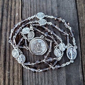 St Michael Chaplet, Crown of St Michael, St Michael rosary, Patron of Military, Prayer Beads, Catholic Chaplet, Rosary Beads, St Michael