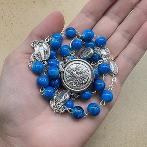St Michael Chaplet, Prayer Beads, Police Military Gift,  Religious Gift For Men Women, Saint Michael Crown Chaplet