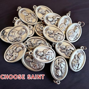 Catholic Saint Medals Patron Saints Charms Religious Gifts for DIY Jewelry Rosary Making Bracelet Necklace Add On Pendant Bulk Wholesale