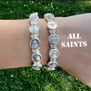 All saints catholic bracelet, decade bracelet, catholic gift, holy bracelet, christian bracelet, christian man gift, confirmation gift