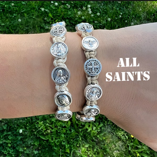 All saints catholic bracelet, decade bracelet, catholic gift, holy bracelet, christian bracelet, christian man gift, confirmation gift