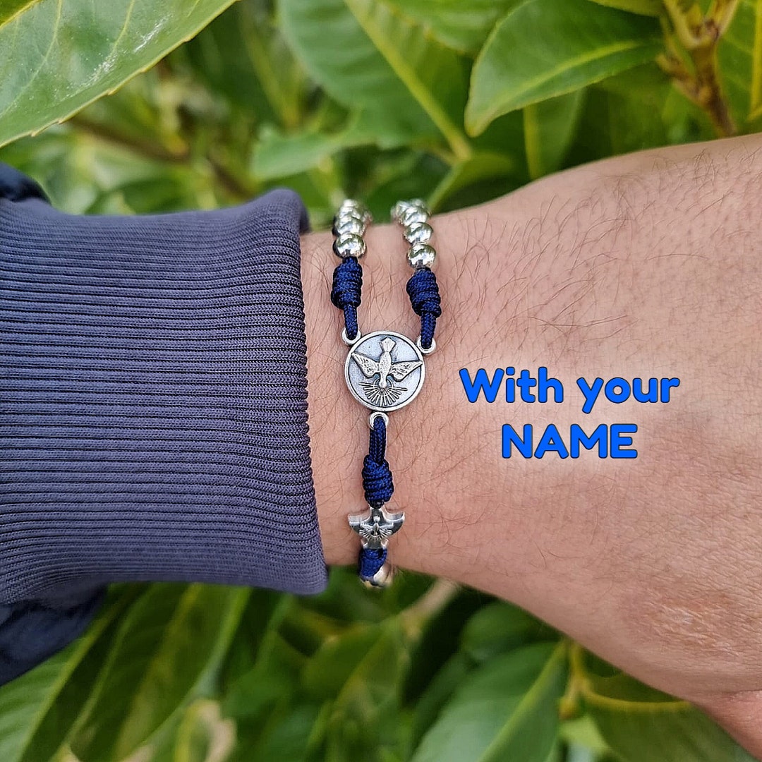 Holy Spirit Bracelet, Custom Bracelet, Mens Bracelet, Boys Confirmation