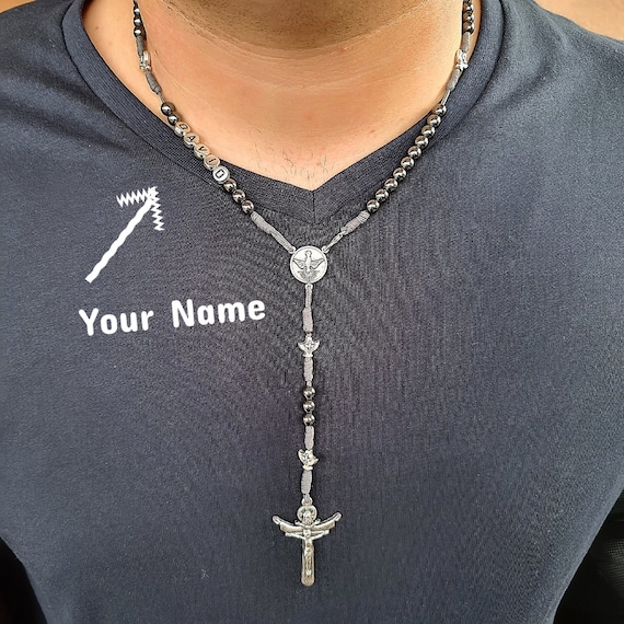 Custom Necklace Rosary Personalized Rosary Holy Spirit Rosary Catholic Rosary Custom Rosary Mother s Rosary Mens Necklace Rosary Etsy