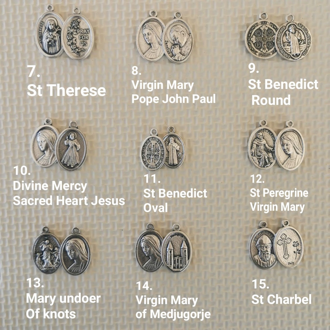 Catholic Medals 1510 PIECES CHOOSE SAINT Add Oncharm for Etsy