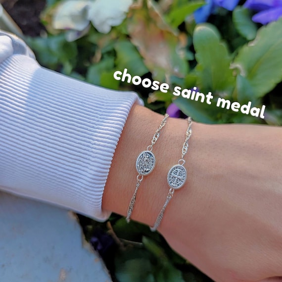 Buy Simple Saint Medal Catholic Bracelet Religious Jewerly Gift