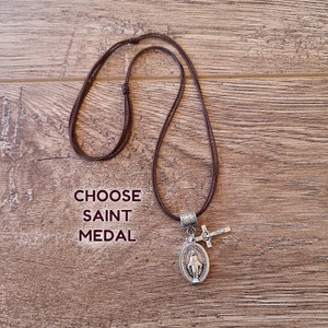 Catholic Medal Necklace St Gerard Necklace Catholic Necklace Patron Saint Necklace Saint Medal Necklace Catholic Jewelry Miraculous Medal
