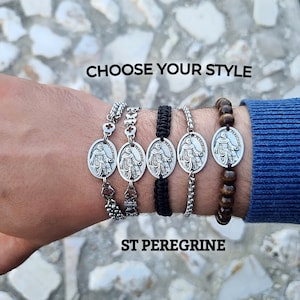 St Peregrine bracelet, Patron Saint of Cancer Patients, Survivor Gift, Cancer Patient Gift, Gifts of hope, blessed bracelet, Saint Peregrine