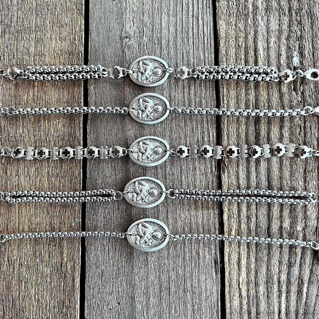 St Gerard Majella Bracelet, Chain Bracelet, Fertility Bracelet, Patron