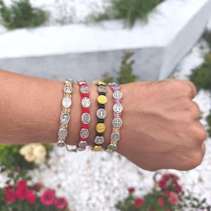 Catholic Saint Charms Rosary Bracelet for Men Women Kids / St Michael Gerard Anthony Francis Therese Miraculous Medal Padre Pio Divine Mercy