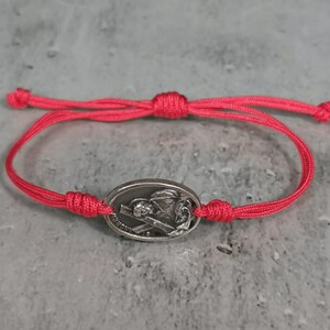 Simple Adjustable St. Andrew Medal Bracelet, - Patron Saint of Stroke Victims and Singer, Saint Protection, St. Michael, St. Peregrine