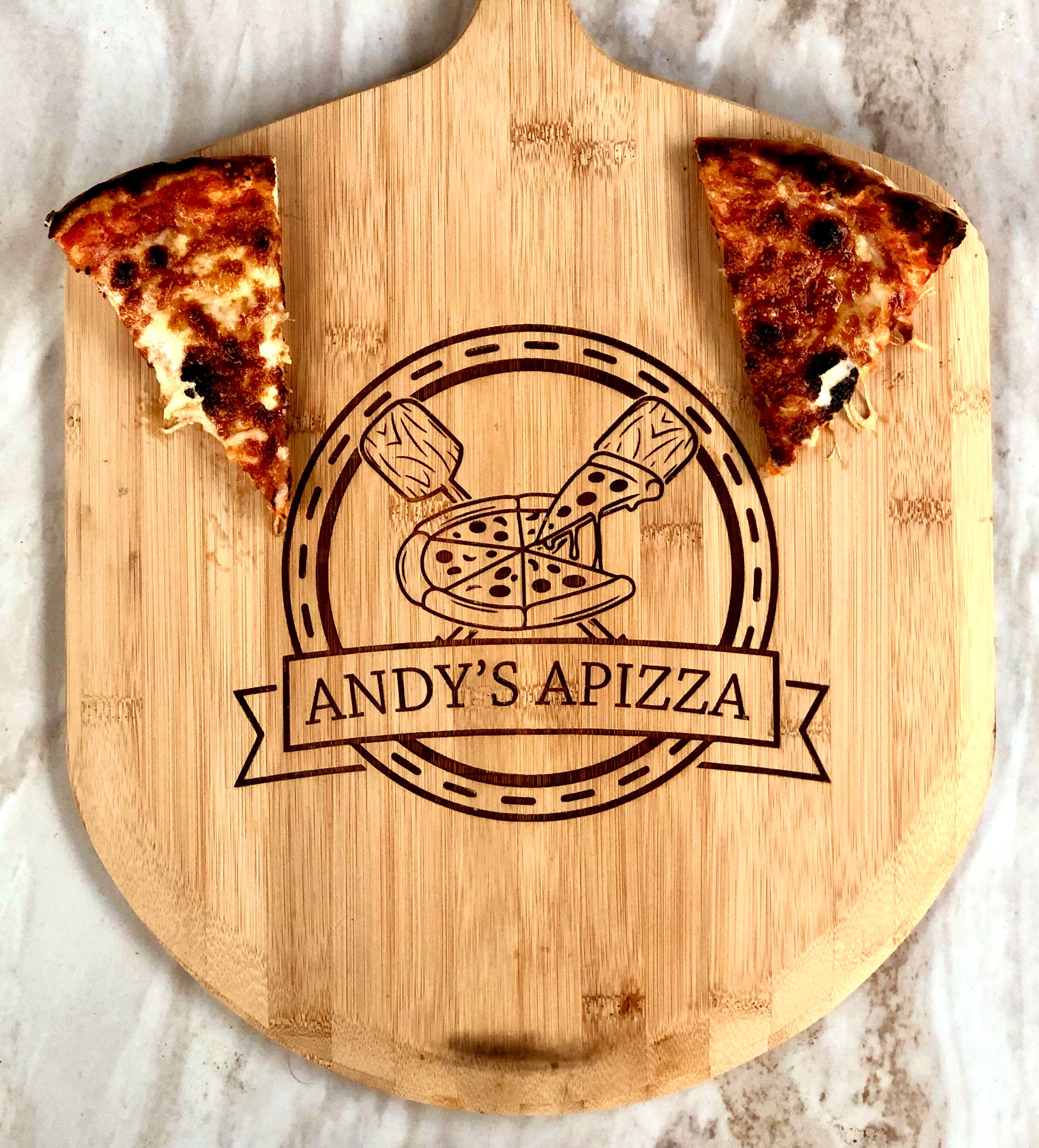 PERSONALIZED Bamboo Pizza Peel Etsy