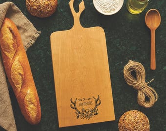Personalized Wooden Charcuterie Board – Custom Laser Engraved Cheese & Serving Board