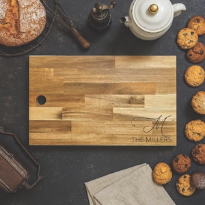 Personalized Wooden Charcuterie Board – Custom Laser Engraved Cheese & Serving Board