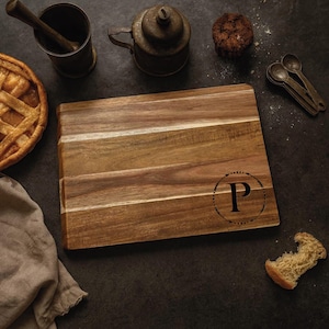 Personalized Wooden Charcuterie Board – Custom Laser Engraved Cheese & Serving Board