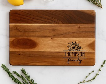 Personalized Wooden Charcuterie Board – Custom Laser Engraved Cheese & Serving Board