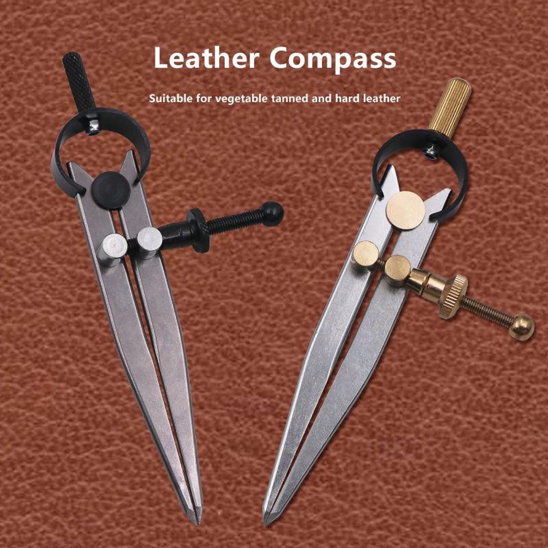 Lockable Compass Leather Compass- Adjustable and Lockable- Leather Marking Tool - Etsy